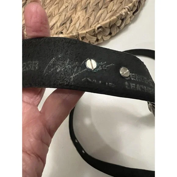 Vintage Billy Betts of California Black Leather Concho Belt Size 40 - By Leegin - Picture 3 of 13